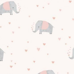 Waffeljersey Elefanten & Herzen