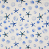 Double Gauze Seesterne blau