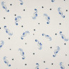Double Gauze Seepferdchen blau