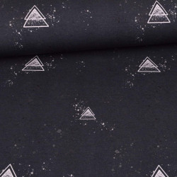 Glitzerpüppi French Terry - Dreiecke