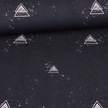 Glitzerpüppi French Terry - Dreiecke