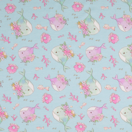 Jersey Wale - mit Blumen