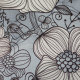 Canvas Ilana - Blüten rauchblau