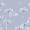 Family Fabrics Nautical - Palmtree blau