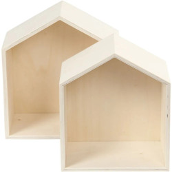 Kiste Hausform - 2 Stück