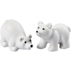 Mini-Tier Eisbären - 2 Stück