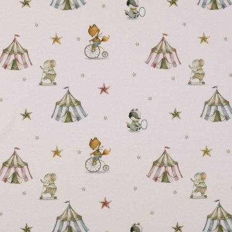 Baumwolljersey beige - Zirkus