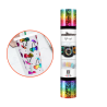 Vinyl / Klebefolie Holo Rainbow Pattern Hearts - Rolle