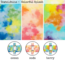 Textilfolie Colorful Splash - Rolle