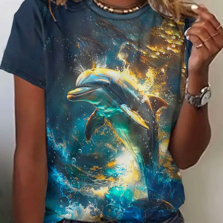 Jersey Panel Stoffkids - Delfin