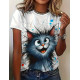 Jersey Panel Stoffkids - Happy Cat
