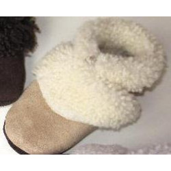 Lederfinkli beige gefüttert
