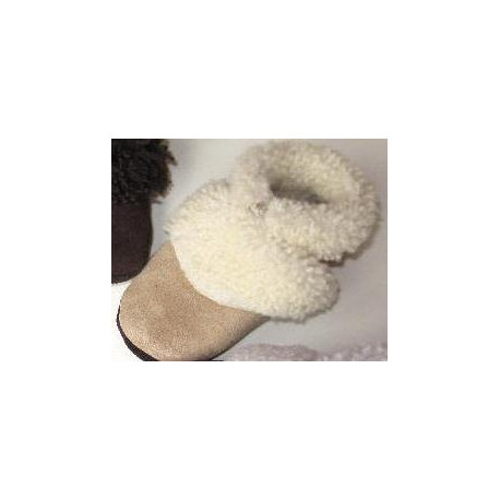 Lederfinkli beige gefüttert