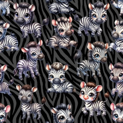 French Terry - herzige Zebras
