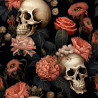 French Terry - Skulls & Roses