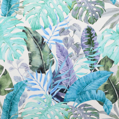 Baumwolljersey - Palmblätter