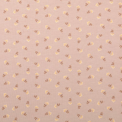 Baumwolljersey - Blümchen in Brauntönen