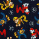Baumwolljersey Paw Patrol - Hunde mit Buchstaben