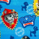 Baumwolljersey Paw Patrol - Hundeköpfe gestreift