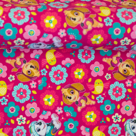 Baumwolljersey Paw Patrol - Skye & Everest beere