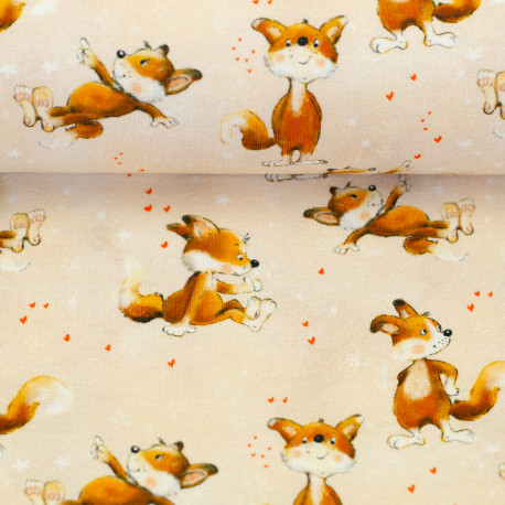 Baumwolljersey Lathi - Füchse