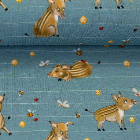 Baumwolljersey Lathi - Wildschweine