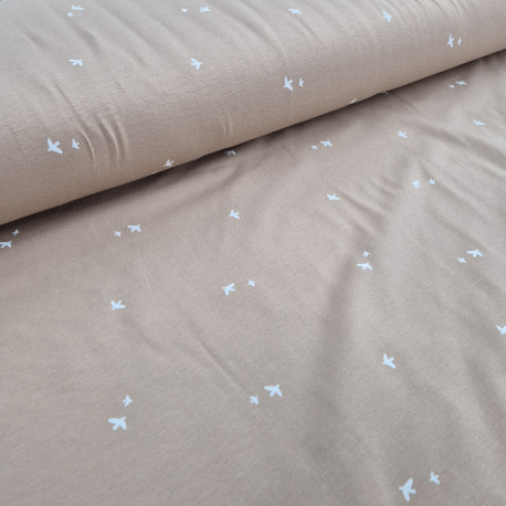 Baumwolljersey Vögel