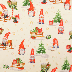 Popeline Weihnachten - Schlitten nude