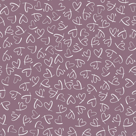 Baumwolljersey Herzen Skizze