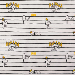 Baumwolljersey Snoopy - Streifen