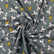 Baumwolljersey Snoopy & Woodstock - grau