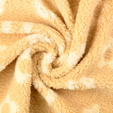 Teddy-Plüsch Jacquard - Blumen