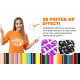 3D Plusterfolie - Starterset Glitter