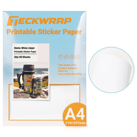 bedruckbares Stickerpapier weiss - Starterset 30 Bögen