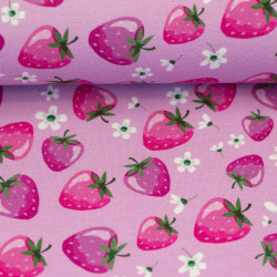 Baumwolljersey "Erdbeeren"