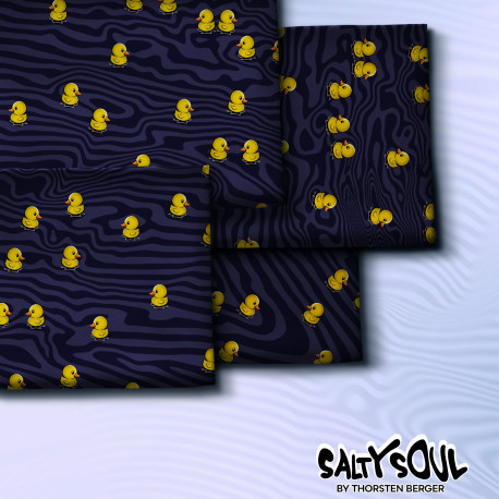 French Terry Kombi What the Duck Thorsten Berger - kleine Enten & Wellen