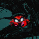 French Terry Panel Eddy the Crab - Krabbe