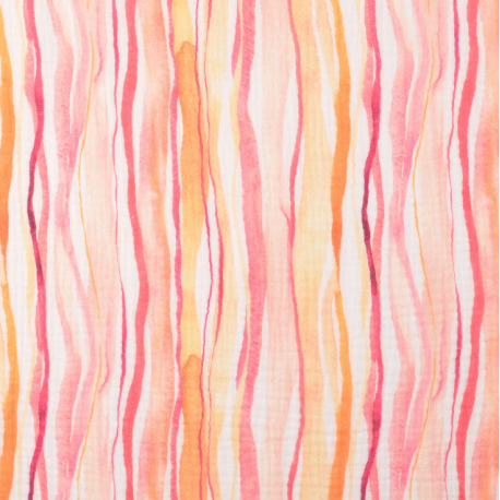 Double Gauze / Musselin - Batik Streifen