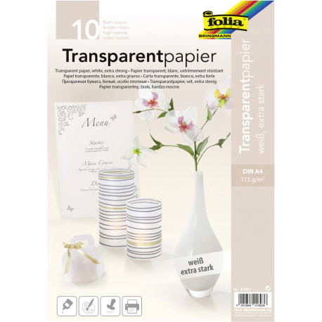 Folia Transparentpapier A4, 115 g/m²
