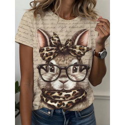 Jersey Panel Stoffkids - Hase mit Brille