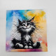 Jersey Panel Stoffkids - Katze (Regenbogen)