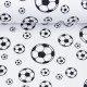 Baumwollwebware Fussball schwarz/weiss