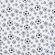 Baumwollwebware Fussball schwarz/weiss