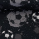 Baumwollwebware Fussball schwarz/dunkelgrau