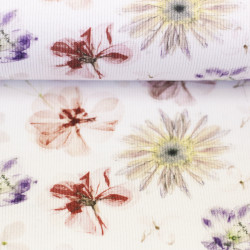 Rippjersey Hermine - Blumen und Sträucher