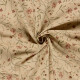 Leinenoptik - Blumen beige