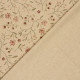 Leinenoptik - Blumen beige