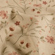 Leinenoptik - Blumen beige