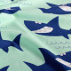Baumwolljersey "Haie", babyblau