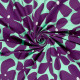Baumwolljersey "Blumen", mint-lila